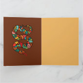 Chinees Nieuwjaar van de Houten Slang 2025 Kaart (Binnen)