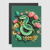 Chinees Nieuwjaar van de Houten Slang 2025 voor vr (Voorkant / Achterkant)