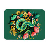 Chinees Nieuwjaar van de Houten Slang 2025 voor vr Magneet (Horizontaal)