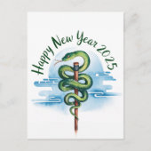 Chinees Nieuwjaar van de Houtslang 2025 Briefkaart (Voorkant)