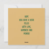 Chinees Nieuwjaar van de Houtslang 2025 Feestdagenkaart (Achterkant)