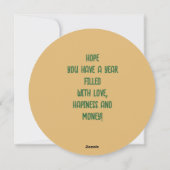 Chinees Nieuwjaar van de Houtslang 2025 Feestdagenkaart (Achterkant)