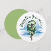 Chinees Nieuwjaar van de Houtslang 2025 Kaart (Voorkant / Achterkant)