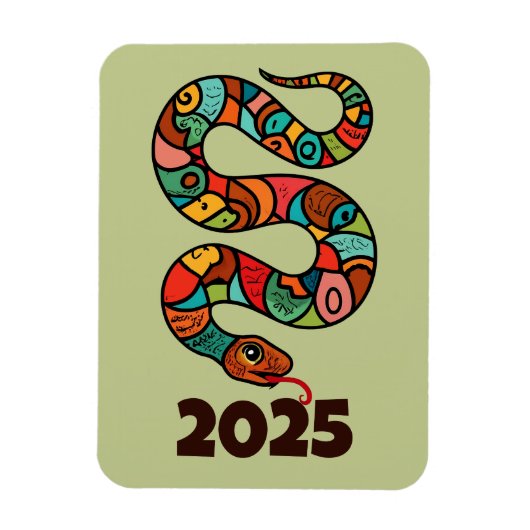 Chinees Nieuwjaar van de Houtslang 2025 Magneet