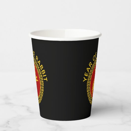 Chinees nieuwjaar van de konijnenversiering papieren bekers (Links)