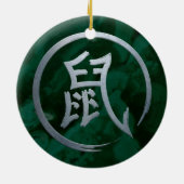 Chinees nieuwjaar van de metaal keramisch ornament (Achterkant)