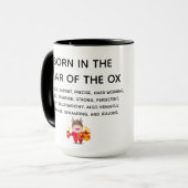 Chinees nieuwjaar van de Ox-trein Mok (Voorkant links)