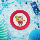 Chinees nieuwjaar van de Ox-trein Papieren Bordje (Feest)