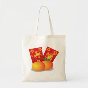 Chinees nieuwjaar van de Paardenmandarijnentas voo Tote Bag