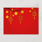 Chinees Nieuwjaar van de Rat HVP Uitnodiging Briefkaart (Achterkant)