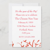 Chinees nieuwjaar van de rode Varkenspartner Kaart (Achterkant)