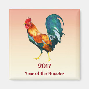 Chinees nieuwjaar van de Rooster Magnet 2017