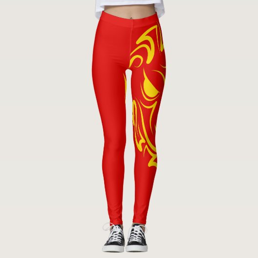 Chinees Nieuwjaar van de Slang 2025 4723 Hout Leggings (Voorkant)