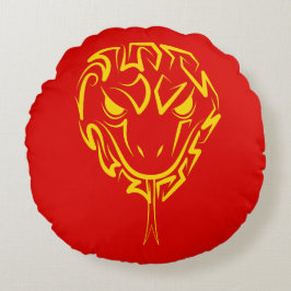 Chinees Nieuwjaar van de Slang 2025 4723 Hout Rond Kussen