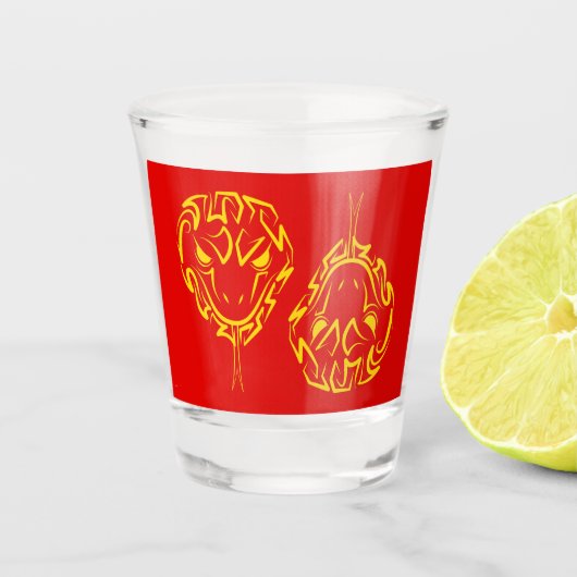 Chinees Nieuwjaar van de Slang 2025 4723 Hout Shot Glas (Voorkant)
