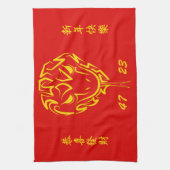 Chinees Nieuwjaar van de Slang 2025 4723 Hout Theedoek (Verticaal)