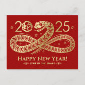 Chinees Nieuwjaar van de Slang 2025 Briefkaart (Voorkant)