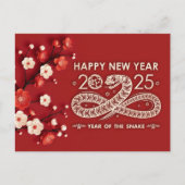 Chinees Nieuwjaar van de Slang 2025 Briefkaart (Voorkant)