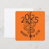 Chinees Nieuwjaar van de Slang 2025 Feestdagenkaart (Voorkant / Achterkant)