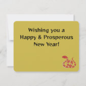 Chinees Nieuwjaar van de Slang 2025 Flat Note Kaar Notitiekaartje (Achterkant)