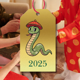 Chinees Nieuwjaar van de Slang 2025 geschenken Cadeaulabel