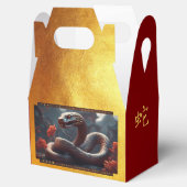 Chinees Nieuwjaar van de Slang 2025 Hout GFB1 Bedankdoosjes (Geopend)