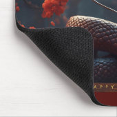 Chinees Nieuwjaar van de Slang 2025 Hout MP1 Muismat (Hoek)