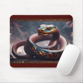 Chinees Nieuwjaar van de Slang 2025 Hout MP2 Muismat (Met muis)