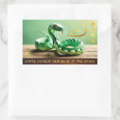 Chinees Nieuwjaar van de Slang 2025 HRS4 Rechthoekige Sticker (Tas)