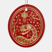 Chinees Nieuwjaar van de Slang 2025 Keramisch Ornament (Links)