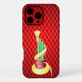 Chinees Nieuwjaar van de Slang 2025 Lucky Bamboo iPhone 16 Pro Max Hoesje