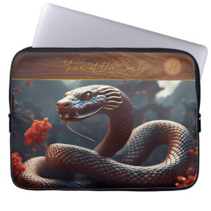 Chinees Nieuwjaar van de Slang 2025 Monogram LS Laptop Sleeve