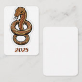 Chinees Nieuwjaar van de Slang 2025 Notitiekaartje (Voorkant / Achterkant)