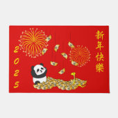 Chinees Nieuwjaar van de Slang 2025 Panda Deurmat (Voorkant)