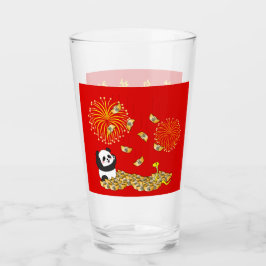 Chinees Nieuwjaar van de Slang 2025 Panda Glas