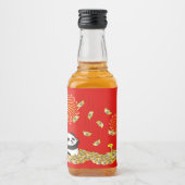 Chinees Nieuwjaar van de Slang 2025 Panda Likeurfles Etiket (Voorkant)