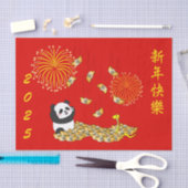 Chinees Nieuwjaar van de Slang 2025 Panda Tissuepapier (Craft)