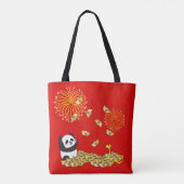 Chinees Nieuwjaar van de Slang 2025 Panda Tote Bag (Achterkant)