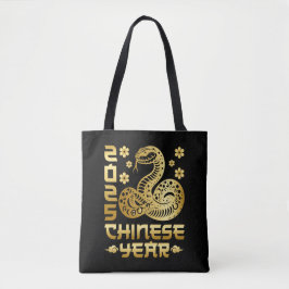 Chinees Nieuwjaar van de Slang 2025 Tote Bag