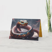 Chinees Nieuwjaar van de Slang 2025 Wood HGC2 Kaart (Achterkant)