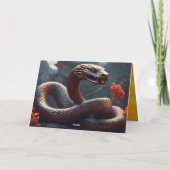 Chinees Nieuwjaar van de Slang 2025 Wood HGC Kaart (Achterkant)