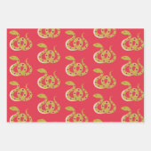 Chinees nieuwjaar van de slang inpakpapier vel (Voorkant 3)