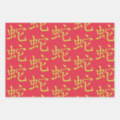 Chinees nieuwjaar van de slang inpakpapier vel (Voorkant 3)