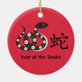 Chinees nieuwjaar van de slang keramisch ornament (Achterkant)