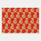 Chinees Nieuwjaar van de Slang Kies Kleur B 3WpS2 Inpakpapier Vel (Voorkant)