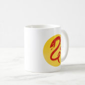 Chinees Nieuwjaar van de slang minimalistisch geel Koffiemok (Voorkant rechts)