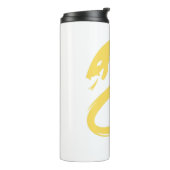 Chinees Nieuwjaar van de slang minimalistisch geel Thermosbeker (Gedraaid links)