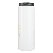 Chinees Nieuwjaar van de slang minimalistisch geel Thermosbeker (Achterkant)