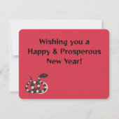 Chinees Nieuwjaar van de Slang Notitiekaartje (Achterkant)