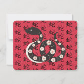 Chinees Nieuwjaar van de Slang Notitiekaartje (Voorkant)